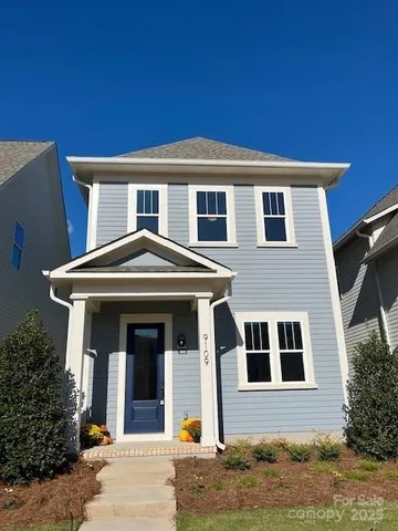 a front view of a house