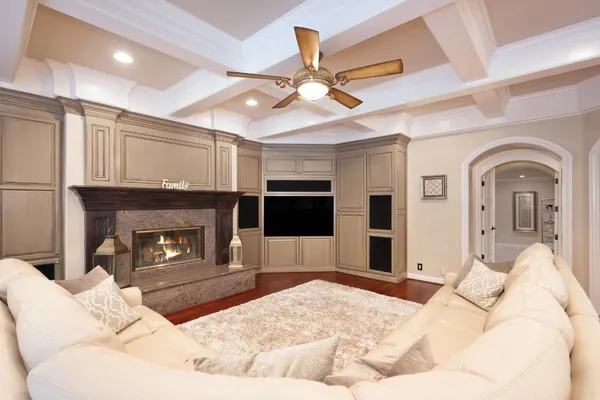 a kitchen with stainless steel appliances a refrigerator and cabinets