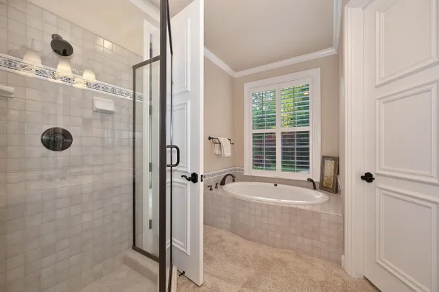 a view of a lake with houses