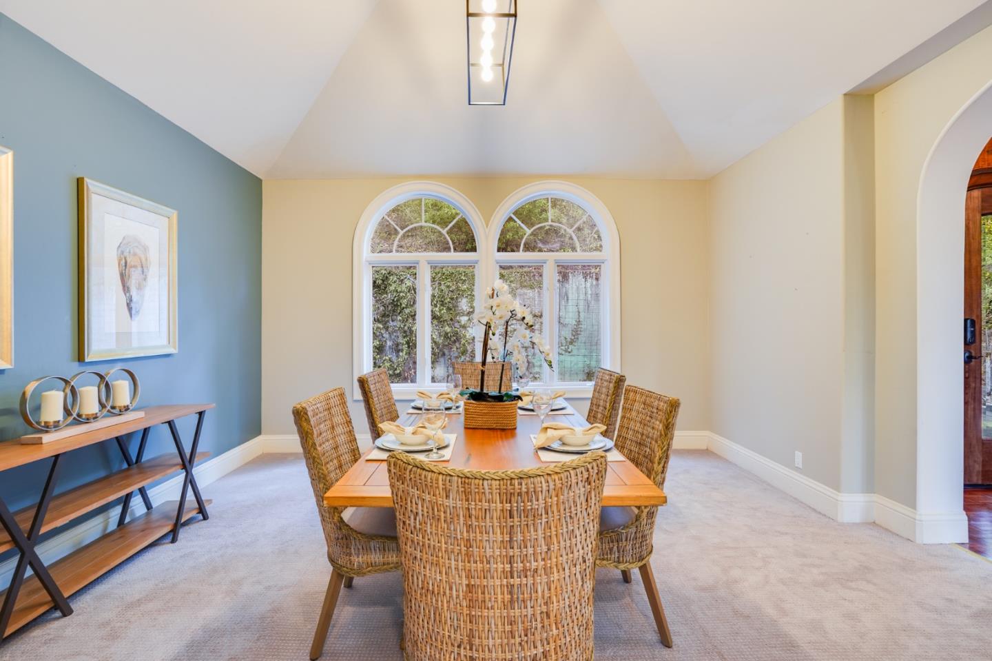 18565 Overlook Road Monte Sereno, CA 95030 - Photo 15 of 72 a view of a dining room with furniture a rug and wooden floor
