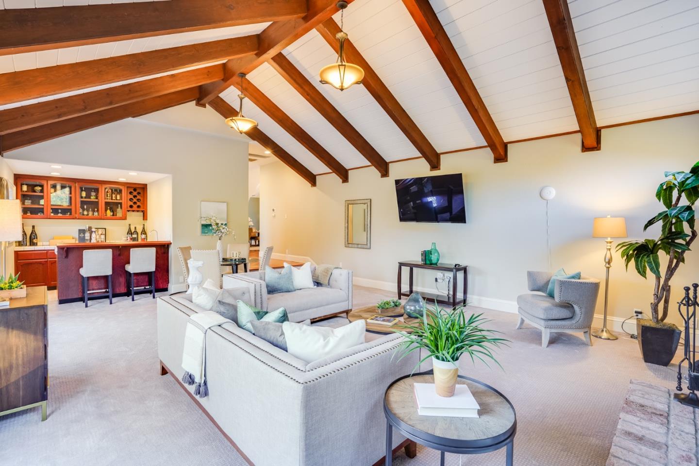 18565 Overlook Road Monte Sereno, CA 95030 - Photo 7 of 72 a living room with furniture and a flat screen tv
