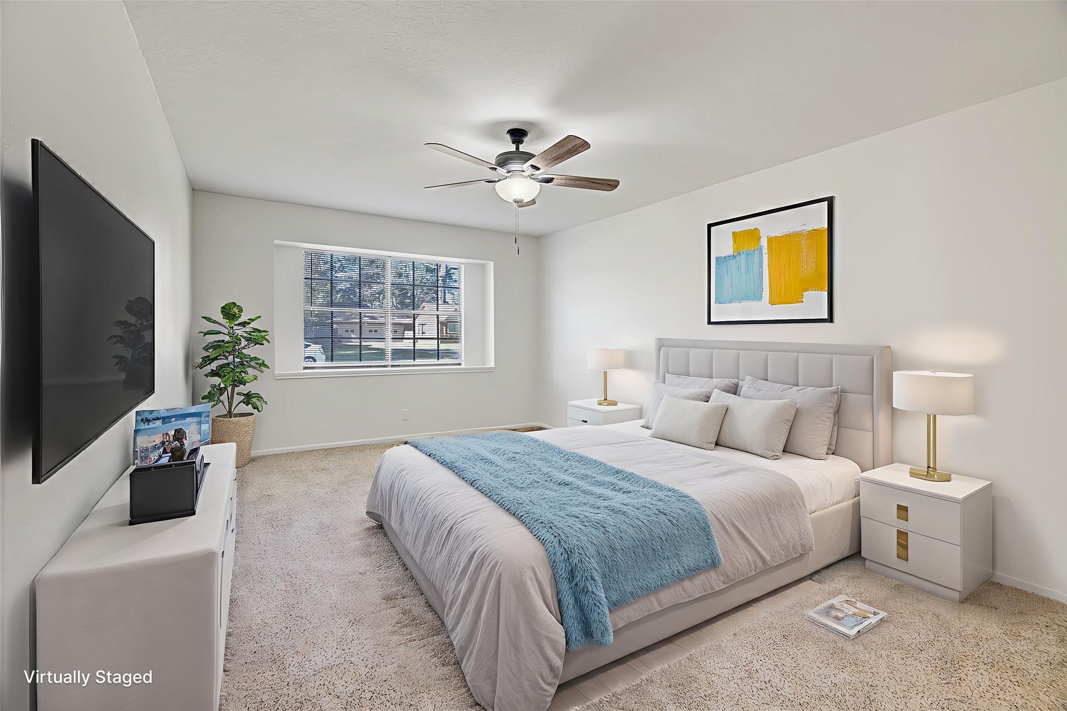 216 Any Way Street Lake Jackson, TX 77566 - Photo 26 of 49 a bedroom with a bed and a couch