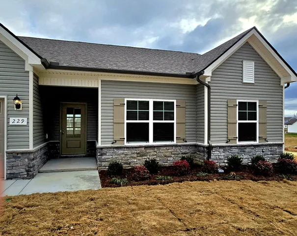 a front view of a house