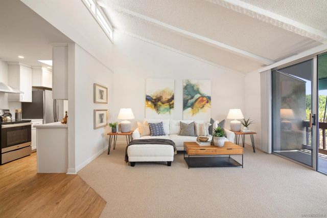 a living room with furniture and a couch