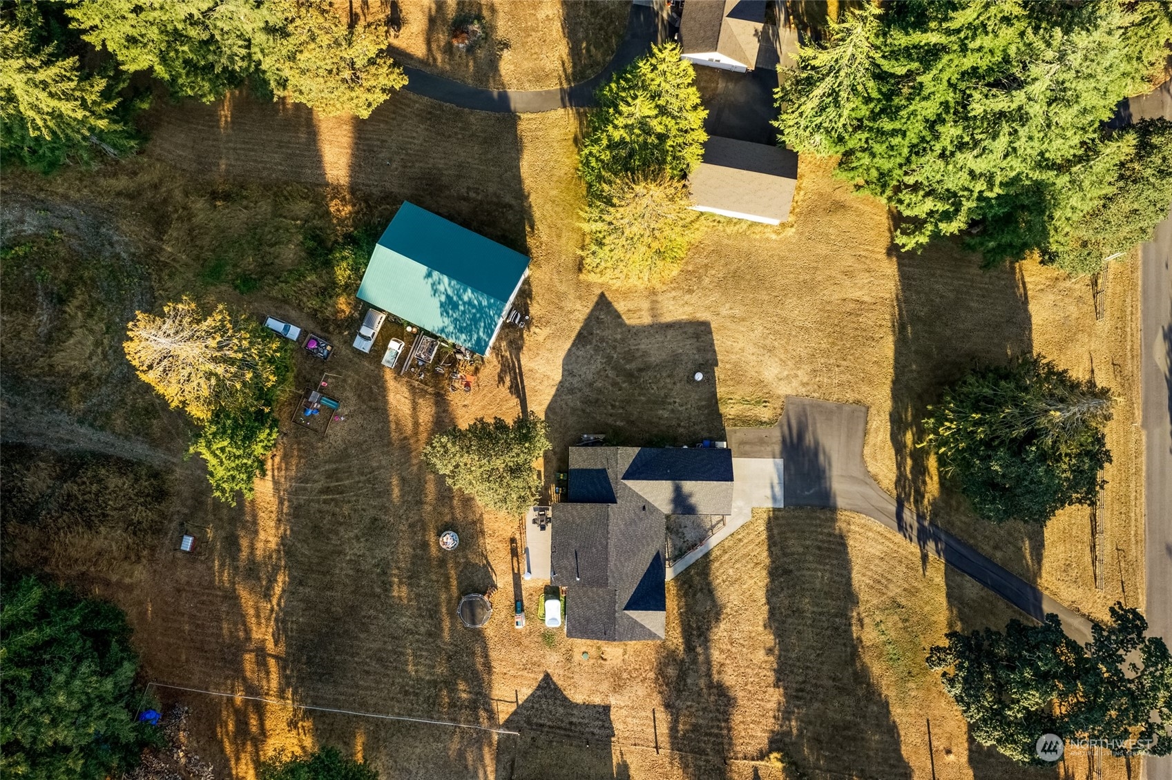 5520 133rd Avenue Southwest Rochester, WA 98579 - Photo 3 of 40 an aerial view of a house with outdoor space