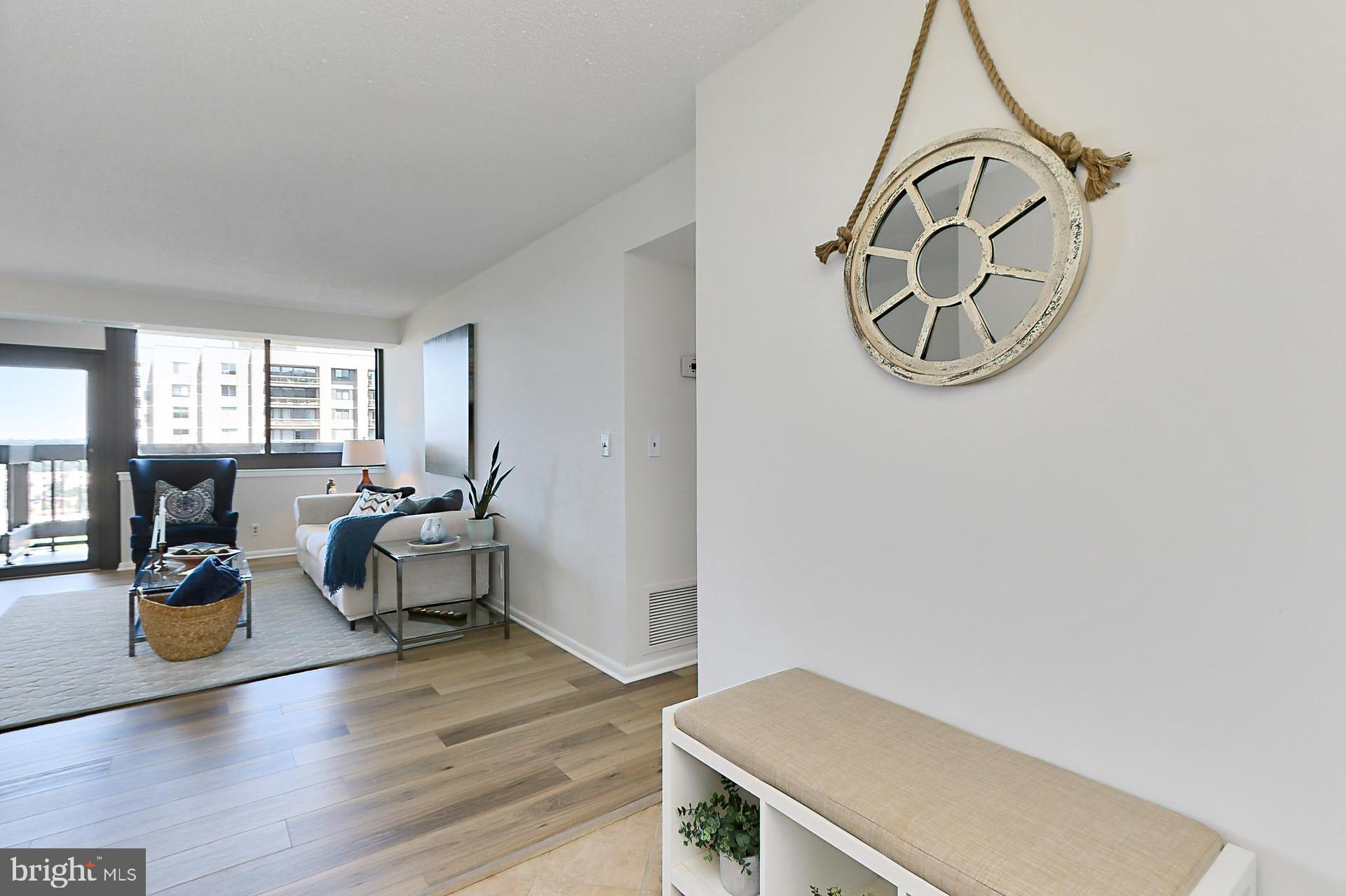 5501 Seminary Road, Unit 2312S Falls Church, VA 22041 - Photo 3 of 46 Tiled Entry Leads to New Luxury Floors Throughout