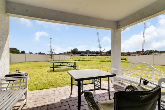 a view of a swimming pool with an ocean view