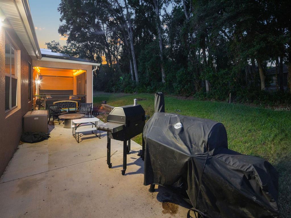 925 Counts Crest Circle Apopka, FL 32712 - Photo 6 of 36 a view of a patio with table and chairs and a barbeque