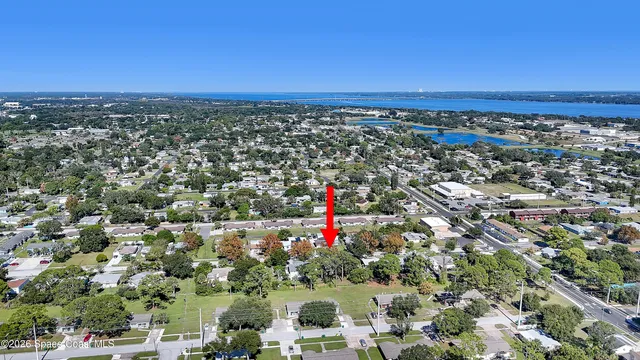 an aerial view of multiple house