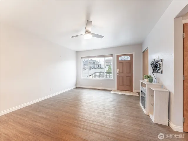 an empty room with window