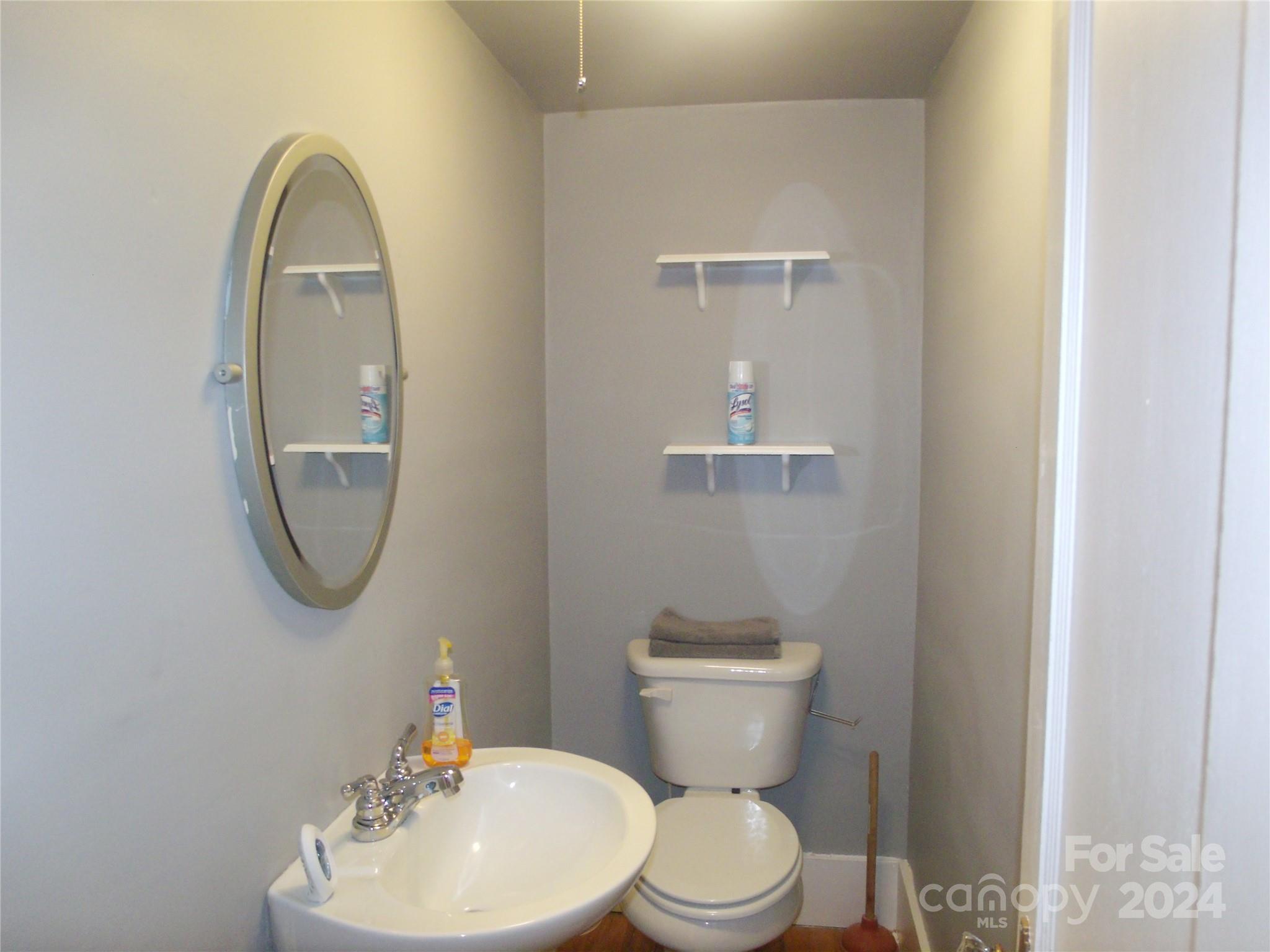 143 Lancaster Street Chester, SC 29706 - Photo 21 of 29 a bathroom with a toilet a sink and mirror