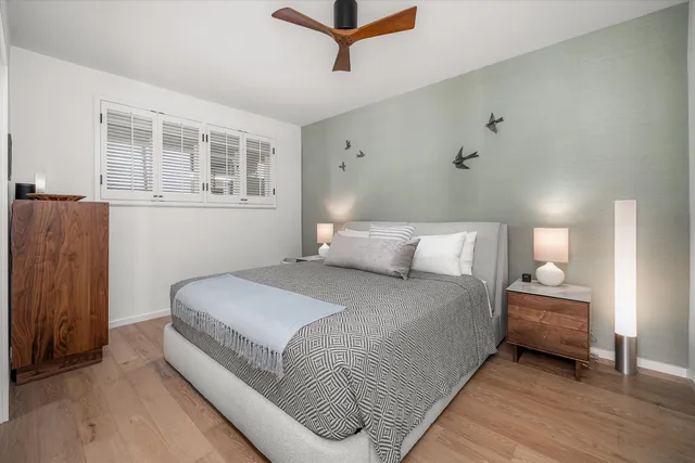 a view of a street with a building in front of it