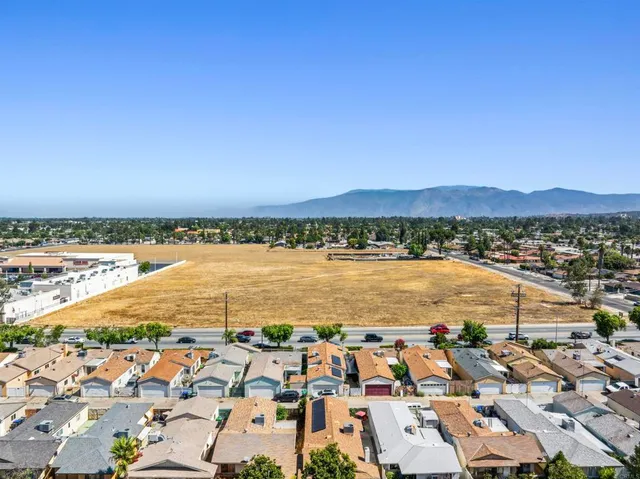a view of a city with an ocean