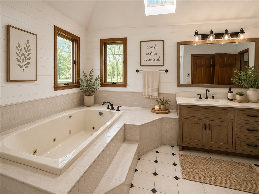 4739 South Ayers Road Newstead, NY 14001 - Photo 45 of 50 primary bathroom virtually staged