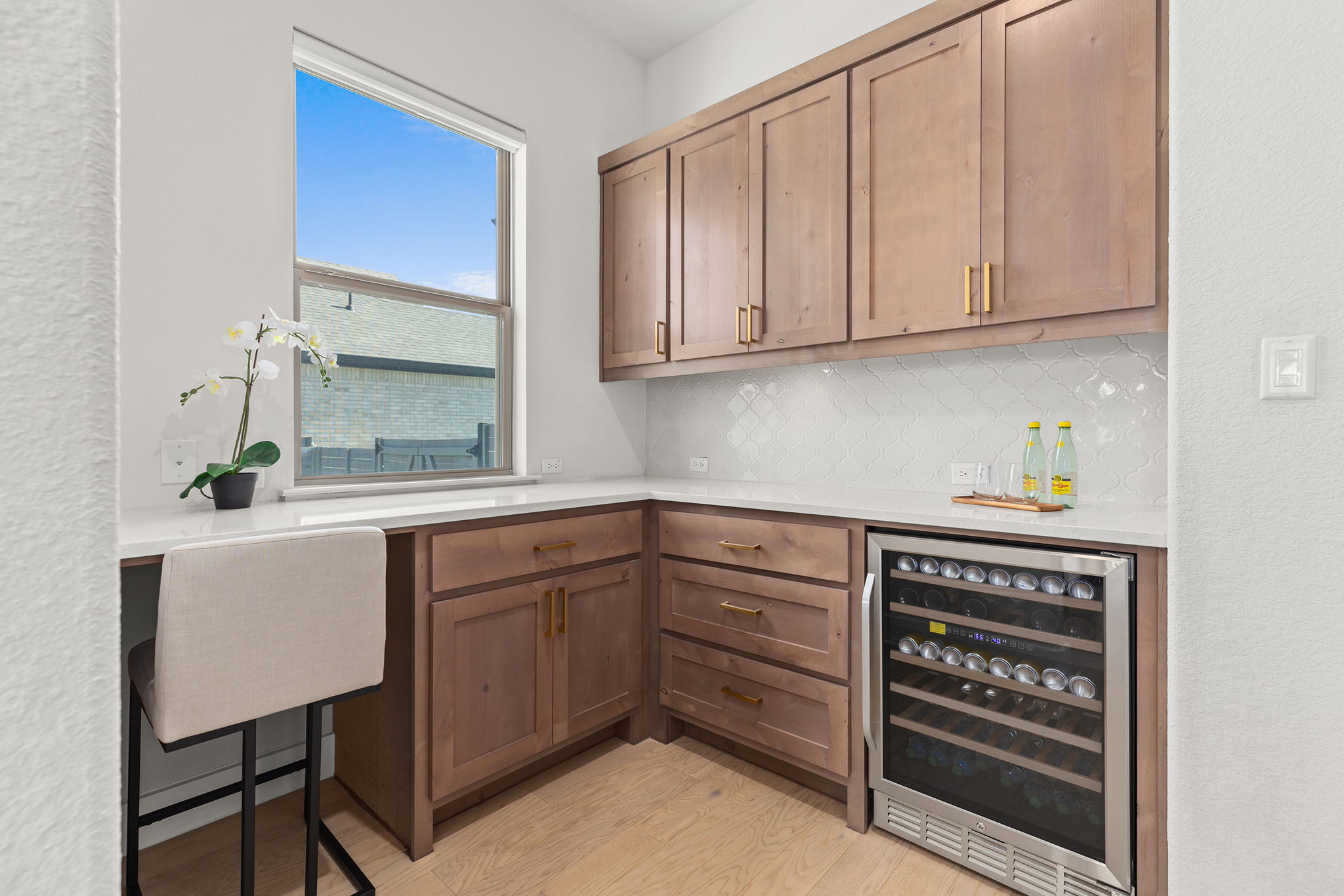 1224 River Trace Georgetown, TX 78628 - Photo 15 of 39 a kitchen with stainless steel appliances granite countertop a sink cabinets and stove top oven