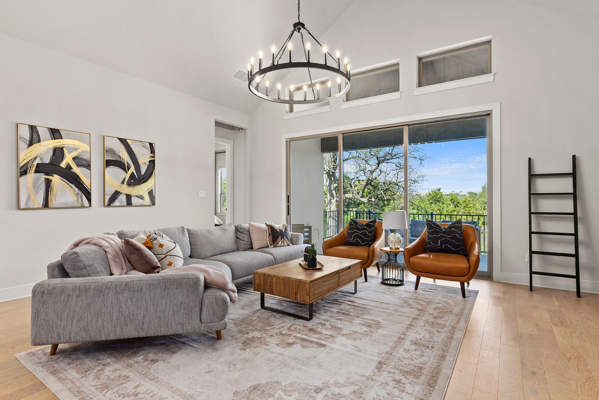 1224 River Trace Georgetown, TX 78628 - Photo 17 of 39 a living room with furniture and a large window