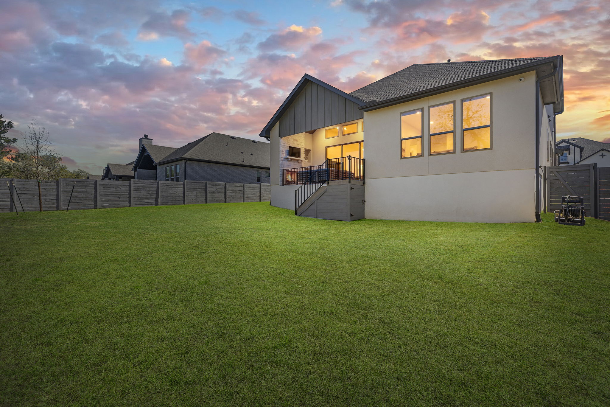1224 River Trace Georgetown, TX 78628 - Photo 35 of 39 a view of a house with a yard and a garage