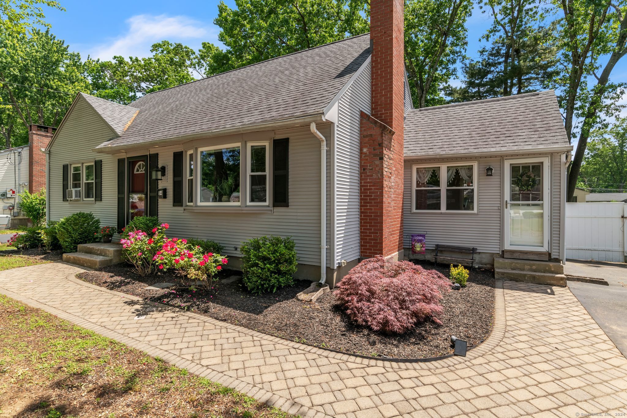 a front view of a house