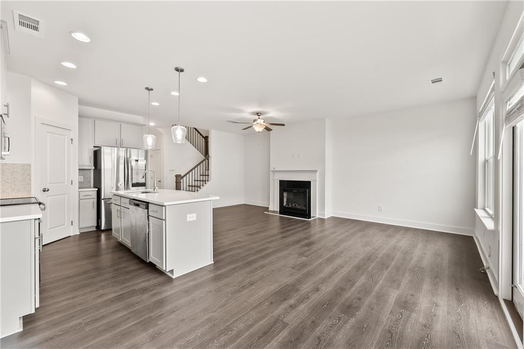 98 Auburn Valley Way Auburn, GA 30011 - Photo 15 of 47 a view of kitchen with sink and refrigerator