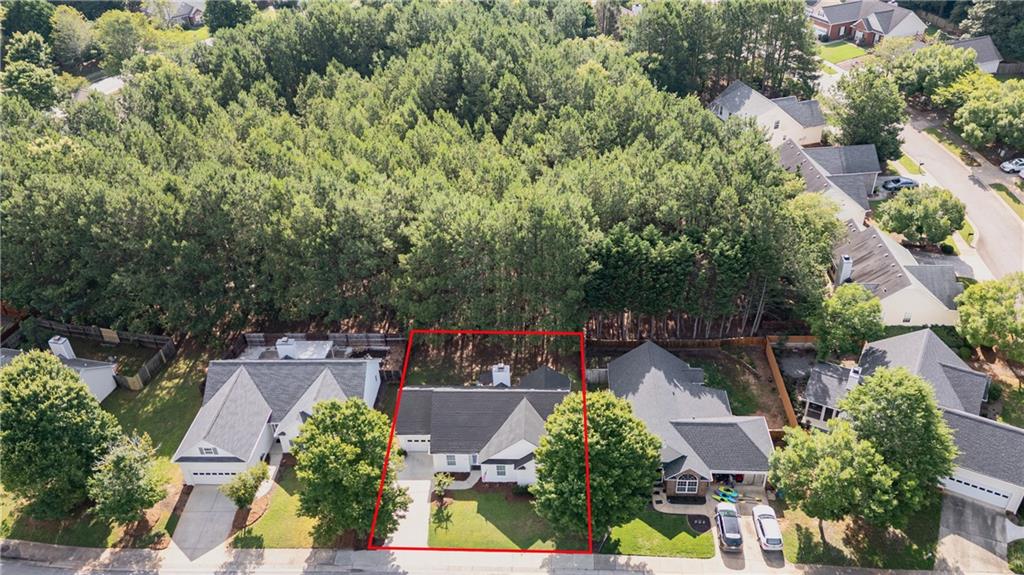 125 Pine Ridge Trace Athens, GA 30605 - Photo 27 of 28 an aerial view of a house with swimming pool and garden