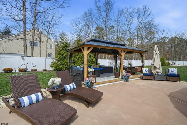 a view of a park with swings and slides