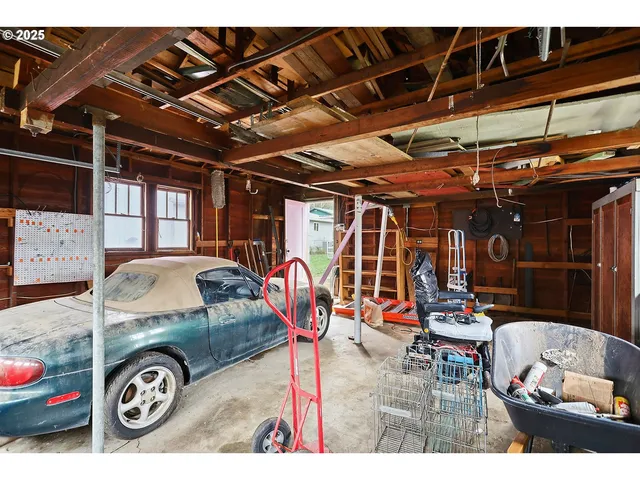 a view of car garage