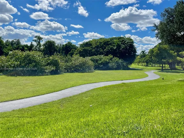a view of a golf course