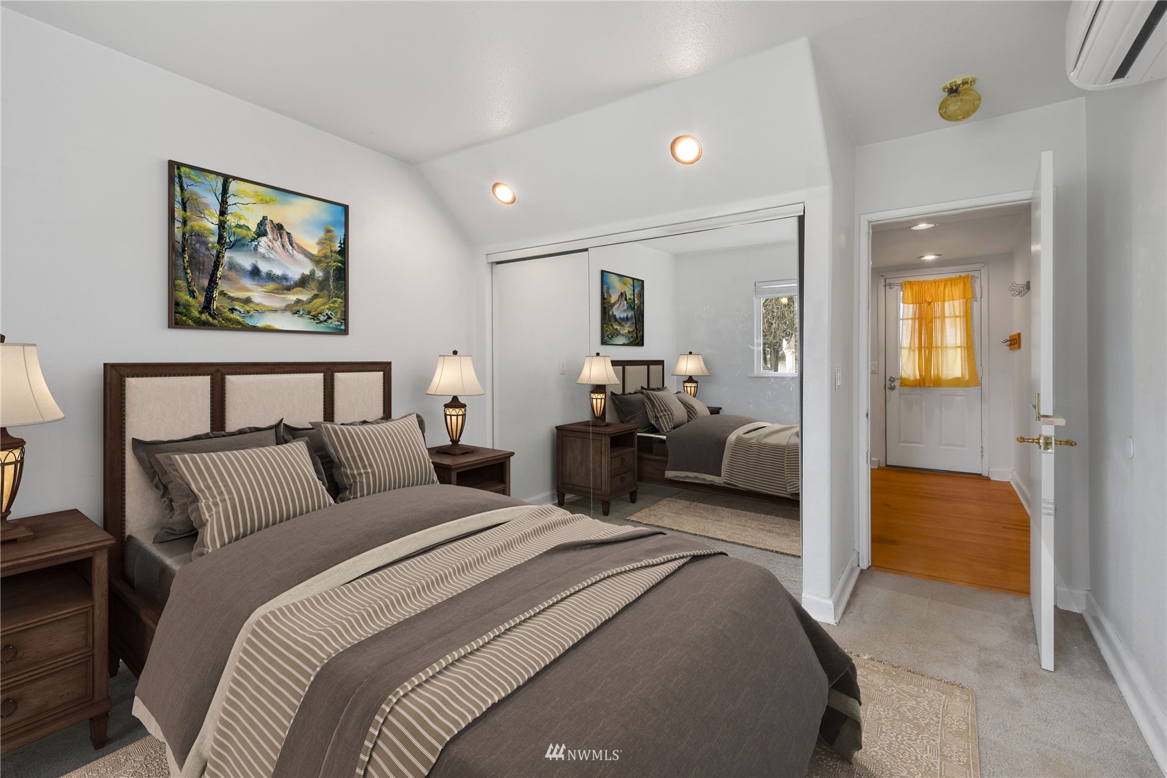 6422 Cady Road Everett, WA 98203 - Photo 12 of 21 a bedroom with bed and glass door