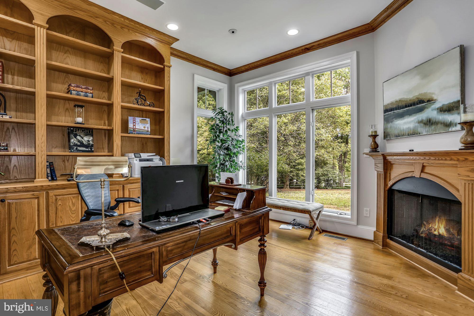 337 Springvale Road Great Falls, VA 22066 - Photo 35 of 120 Main level office with handsome built-ins