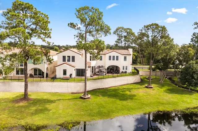 a front view of a house with swimming pool