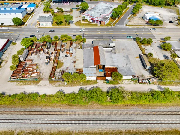 an aerial view of a city
