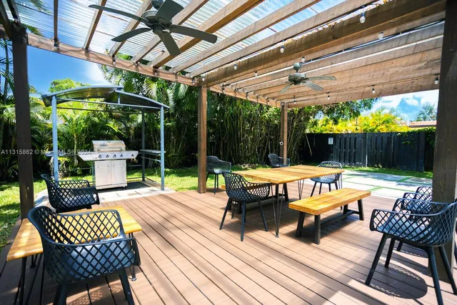 a outdoor space with patio