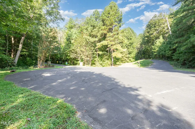 a view of a yard with a tree