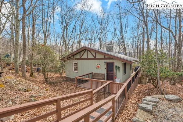a house with trees in front of it