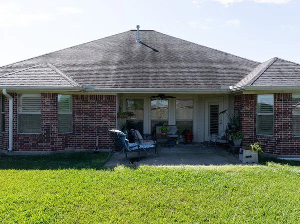 a view of a house with patio