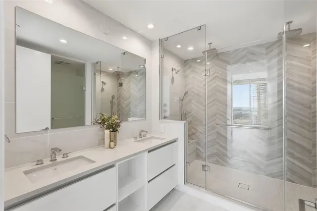 a view of a balcony with city view