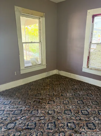 an empty room with a window