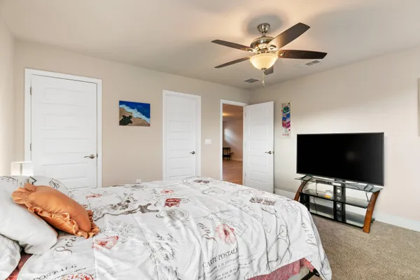 a bathroom with a sink double vanity and a mirror