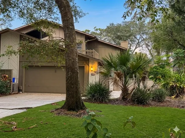 a backyard of a house