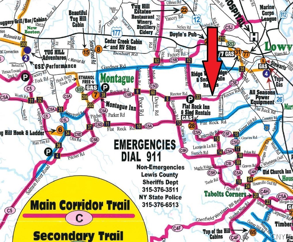 3821 Rector Road Martinsburg, NY 13367 - Photo 41 of 41 Snowmobile trail map