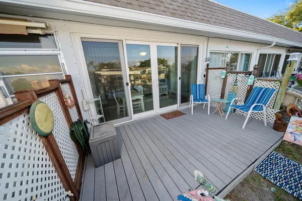 a view of a chairs and table in the terrace