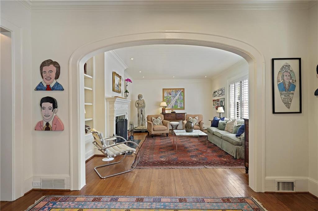 10 Palisades Road Northeast Atlanta, GA 30309 - Photo 5 of 49 a living room with furniture and wooden floor