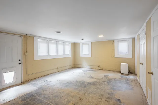 an empty room with a window