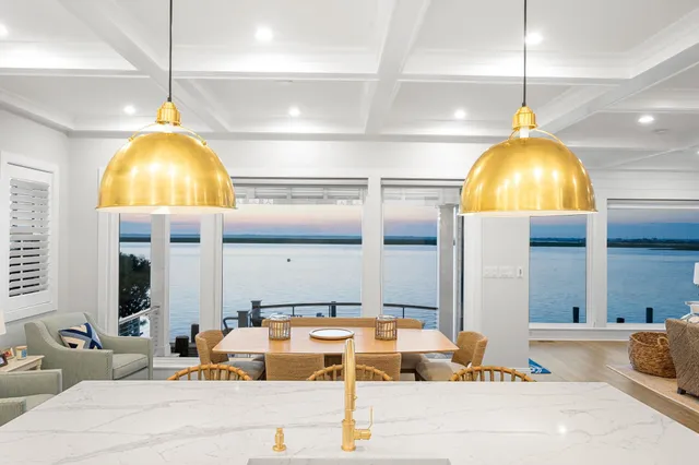 a room with table and chairs