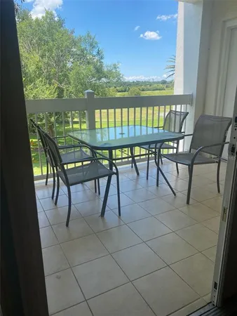 an outdoor view with a sitting space