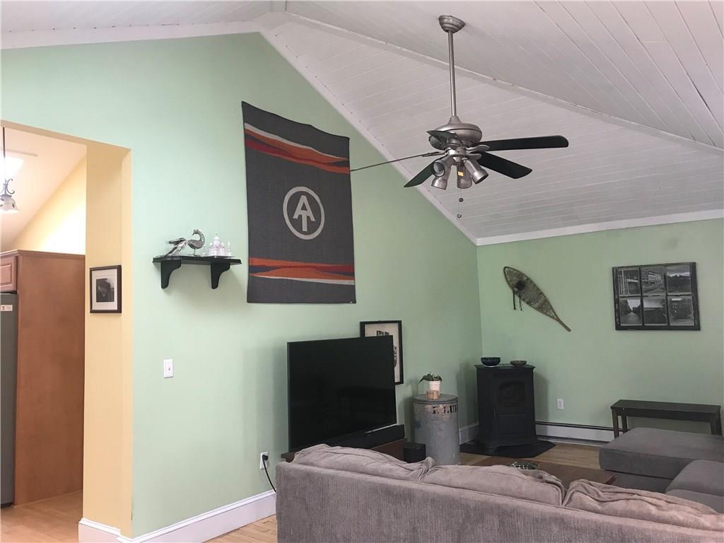 Vaulted ceilings opens up the space...