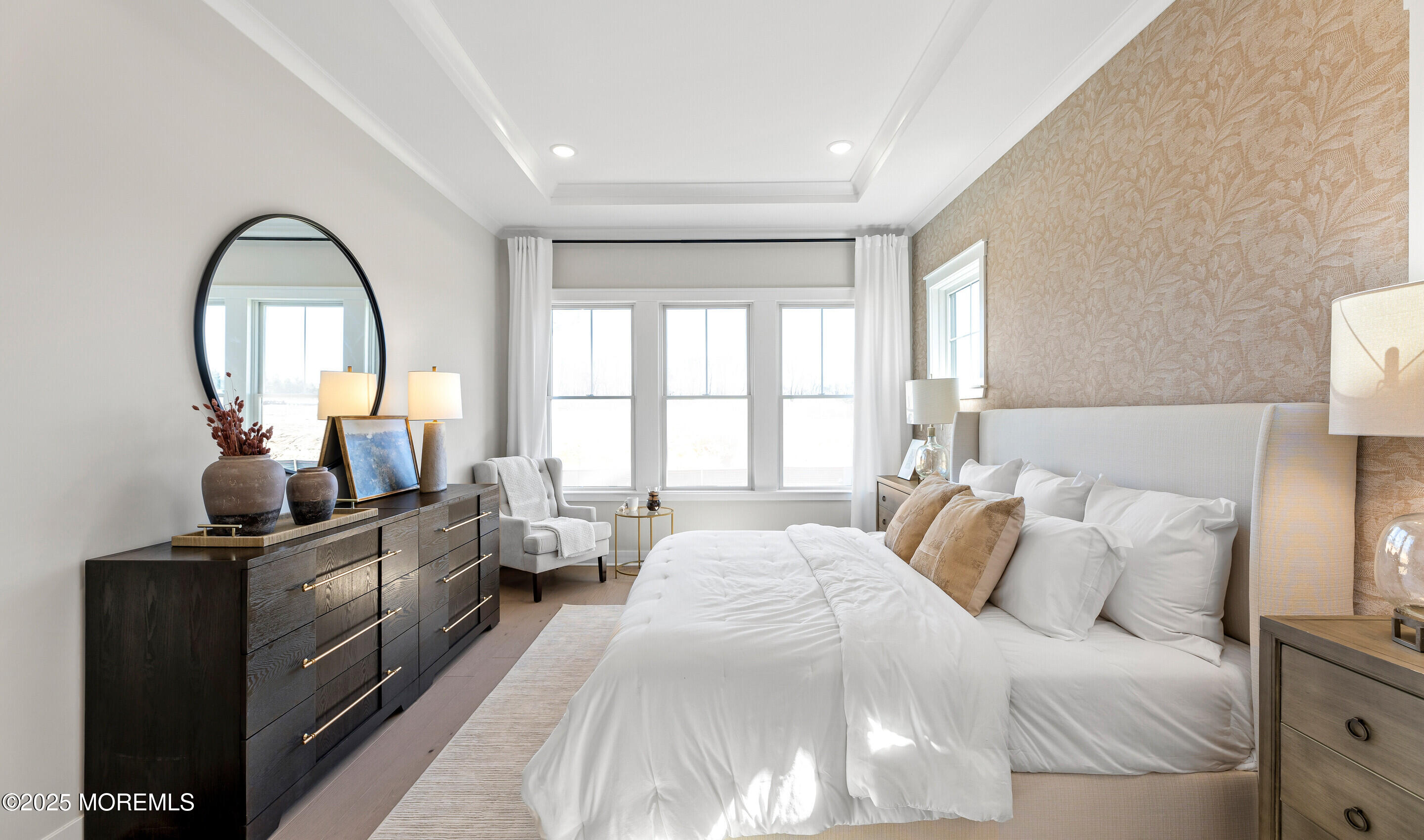 176 Highway 33, Unit DORCHESTER LOFT Manalapan, NJ 07726 - Photo 28 of 38 a bed room with a bed and a large window