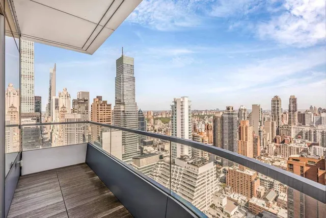 a view of city from a balcony