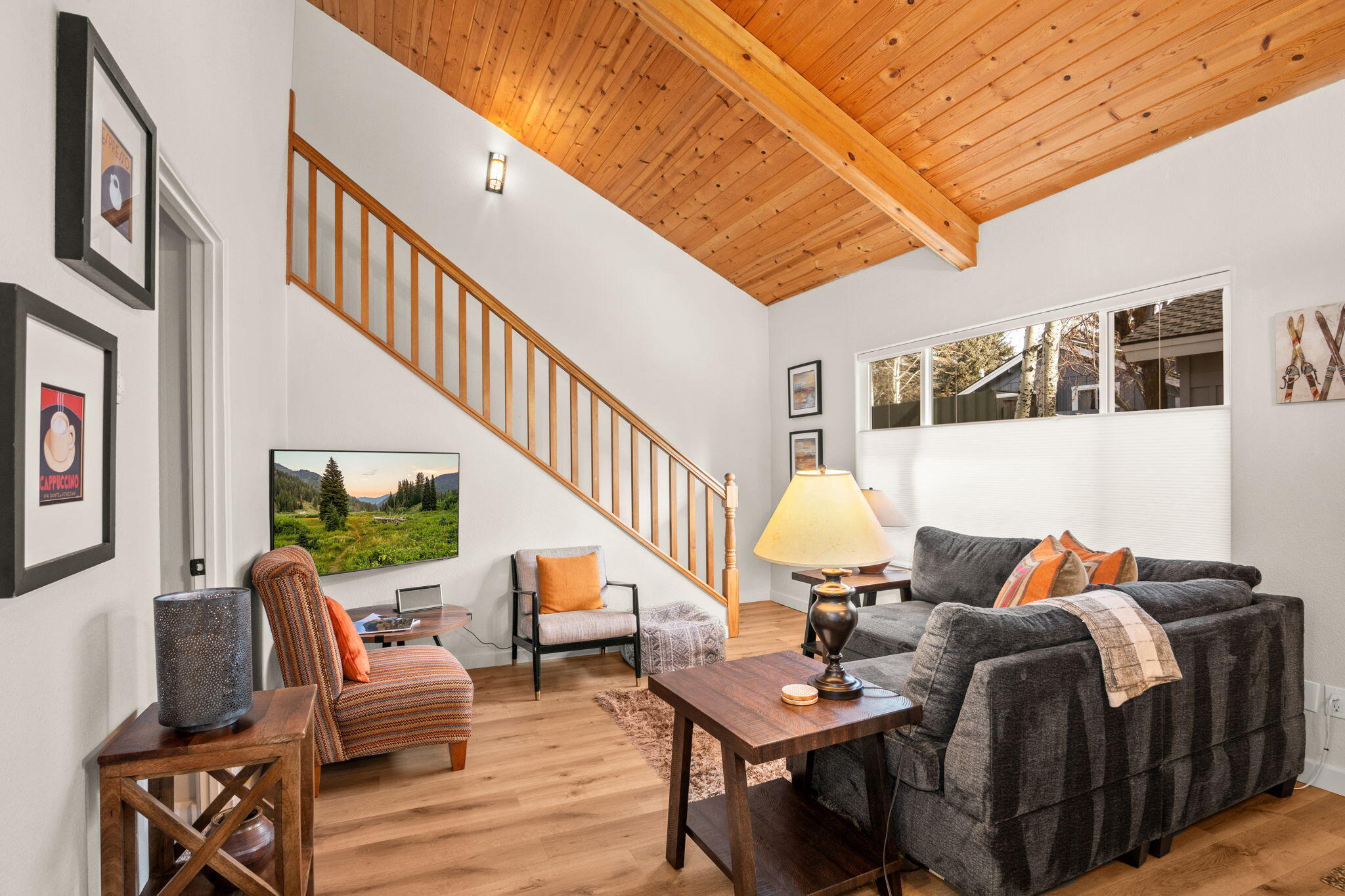 235 Pinewood Lane, Unit A11 Ketchum, ID 83340 - Photo 13 of 19 Stairs lead to primary bedroom