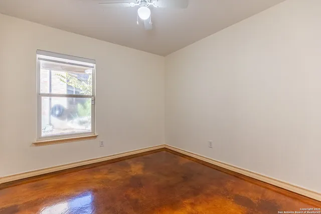 an empty room with a window